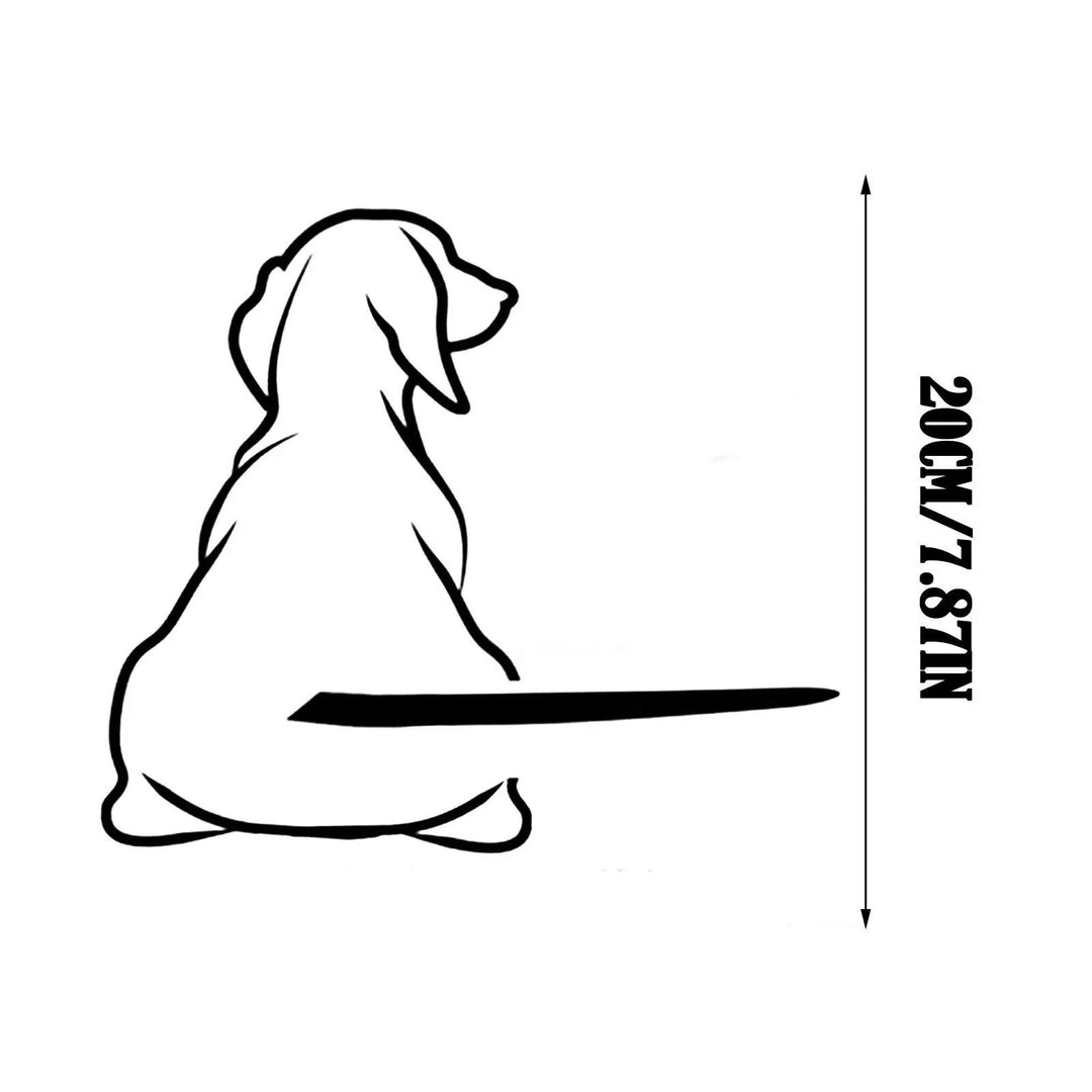 Wagging Dog Tail Car Wiper Decal