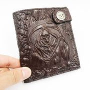 retro demon pattern men's wallet, view 6 - MRSLM