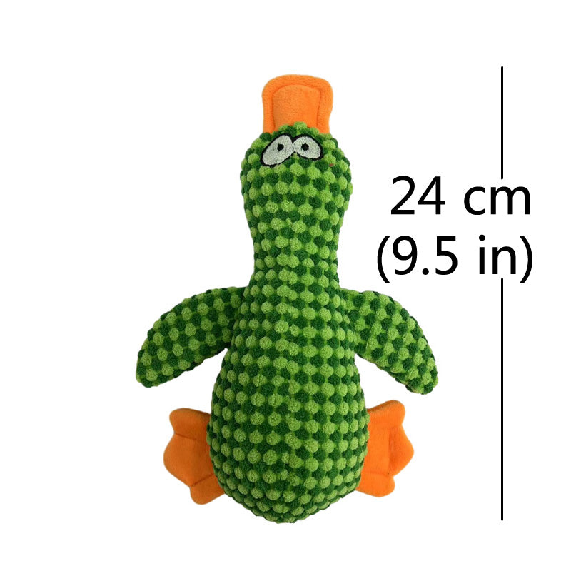 plush duck squeak toy for dogs, view 6 - MRSLM