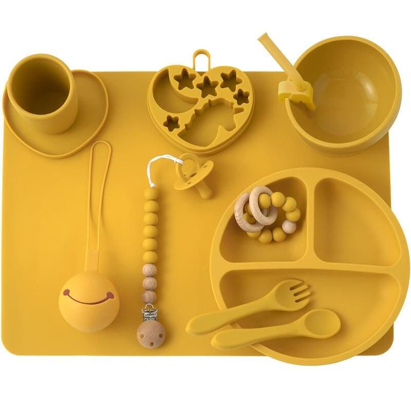 baby silicone tableware set, view 2 - MRSLM