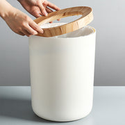 12L retro wood grain trash can, view 10 - MRSLM