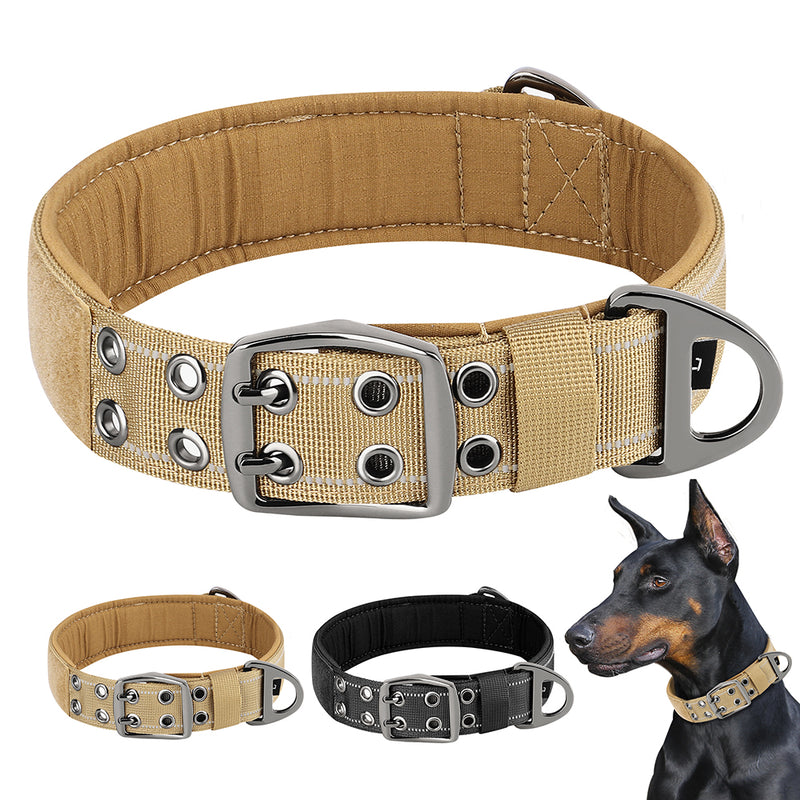 adjustable tactical nylon dog collar, view 4 - MRSLM