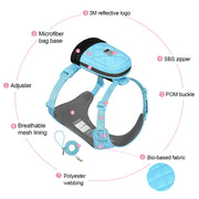 eco-friendly pet harness set, view 6 - MRSLM