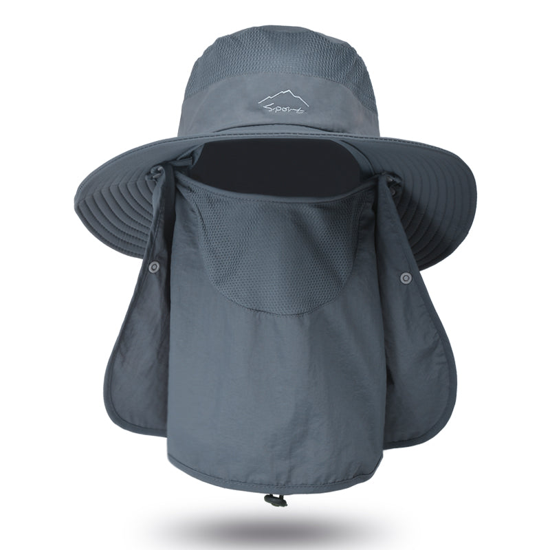 fisherman cap with neck cover, view 4 - MRSLM