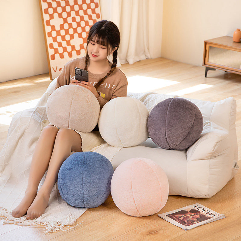 furry ball plush pillow, view 7 - MRSLM