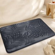 Leaf pattern memory foam bath mat - MRSLM