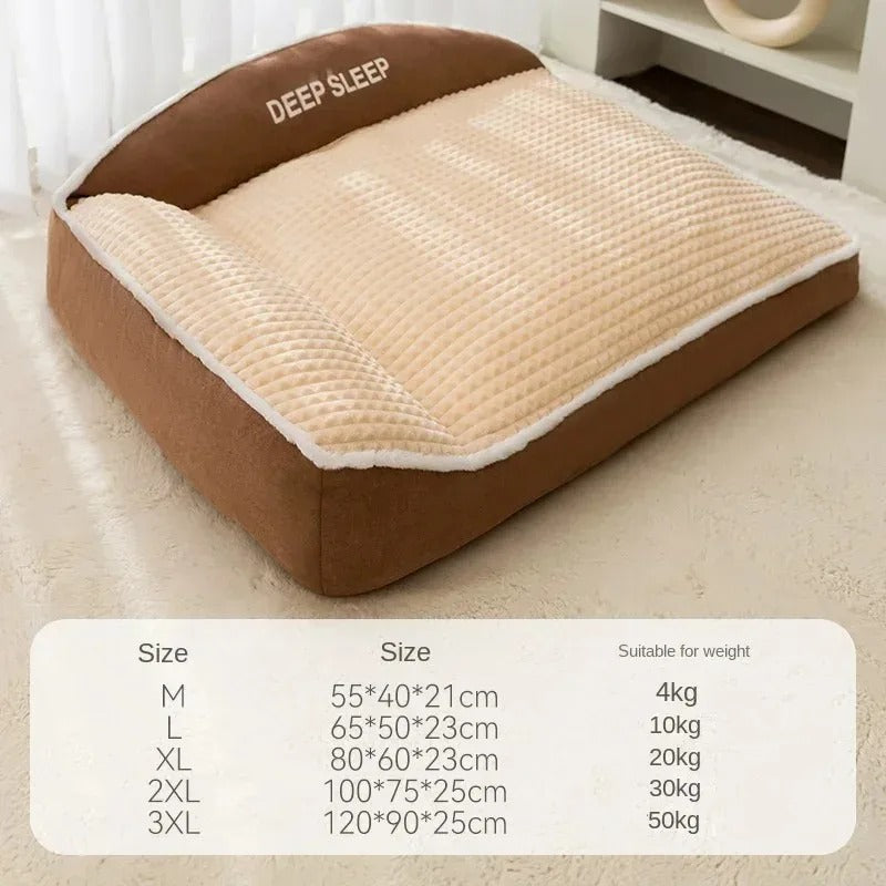 warm corduroy pet bed for dogs and cats, view 2 - MRSLM
