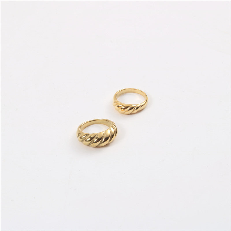 Bread Ring Titanium Steel Ring Women