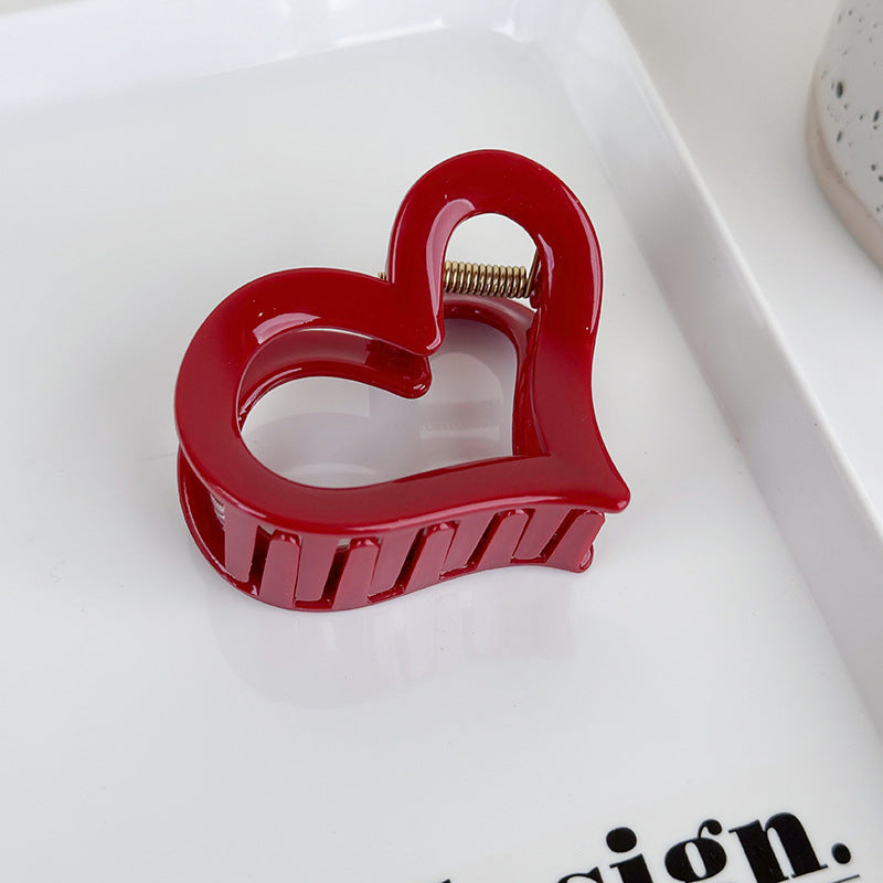 red geometry hair claw, view 5 - MRSLM