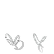 women's minimalist double layer stud earrings, view 5 - MRSLM