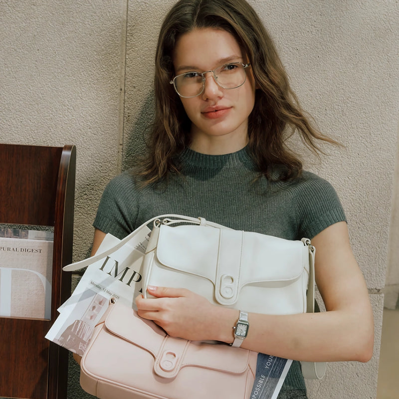 Retro leather shoulder and crossbody bag, view 7 - MRSLM