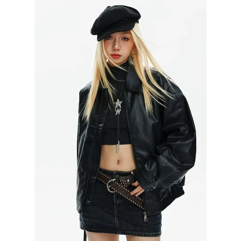 edgy zipper bomber jacket, view 9 - MRSLM