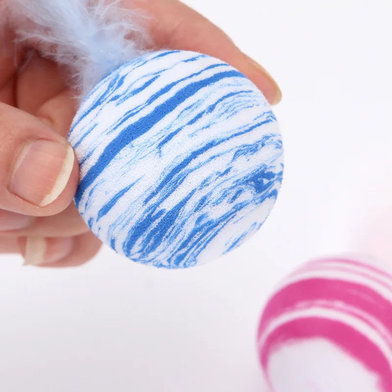 striped ball interactive cat toy, view 7 - MRSLM