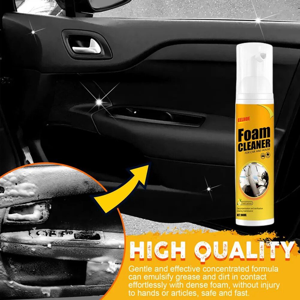 Multi-Purpose Foam Cleaner Spray for Car Interior & Home Surfaces