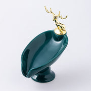 ceramic leaf soap dish, view 4 - MRSLM