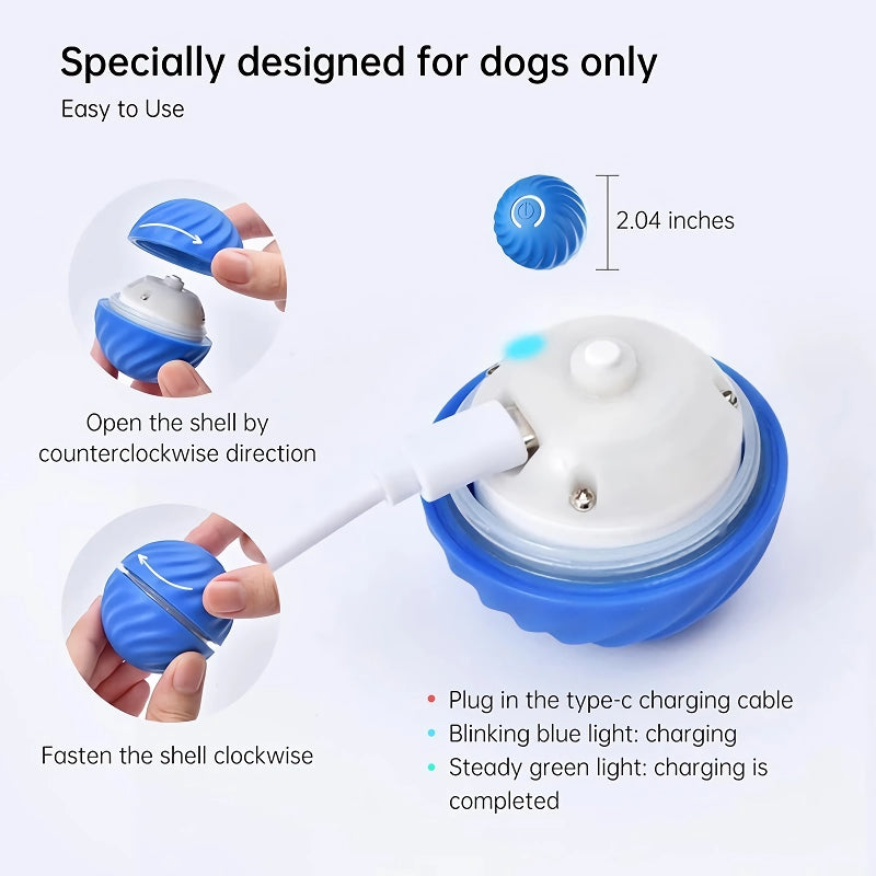 smart interactive dog toy ball, view 7 - MRSLM