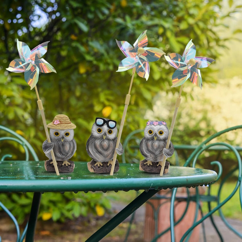 owl resin decoration set, view 7 - MRSLM