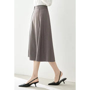 coffee plaid midi skirt for women, view 6 - MRSLM