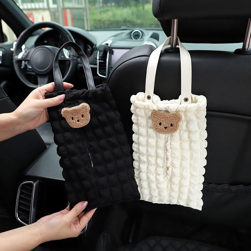 Cute Cartoon Bear Car Tissue Holder