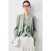 green double breasted blazer, view 2 - MRSLM