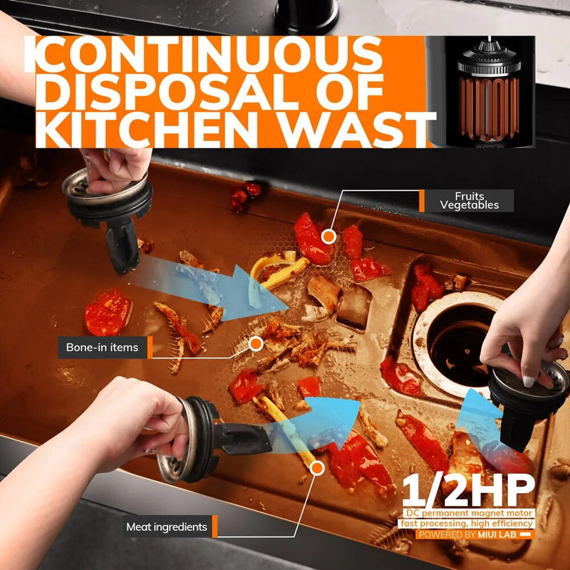 1/2 HP garbage disposal, view 4 - MRSLM