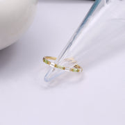 rectangular natural crystal slim ring, view 4 - MRSLM