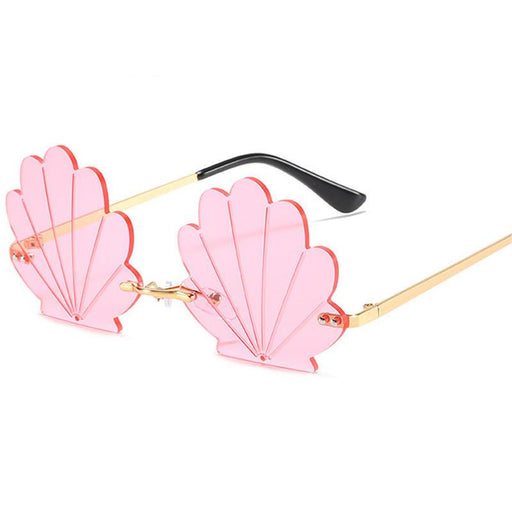 flower rimless retro sunglasses - MRSLM