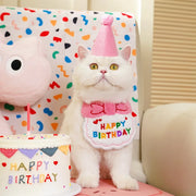 pet birthday bandana and hat set, view 6 - MRSLM