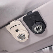 Leather car visor sunglass and card holder, view 12 - MRSLM