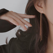 long sterling silver ear line earrings, view 13 - MRSLM