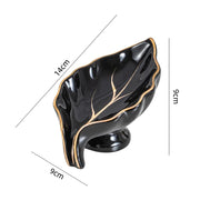 ceramic leaf soap dish, view 6 - MRSLM