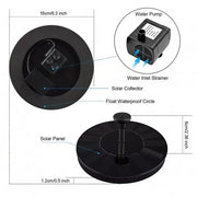 solar floating water fountain, view 4 - MRSLM