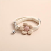 adjustable cat collar with flower and bell, view 5 - MRSLM