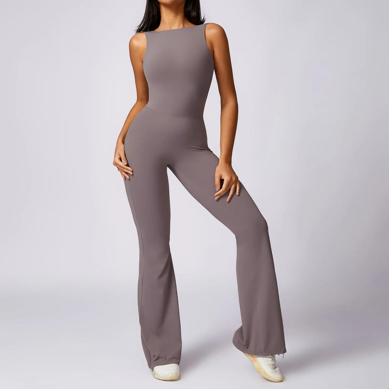 women's compression yoga jumpsuit, view 2 - MRSLM