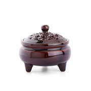lotus three-legged ceramic incense burner, view 7 - MRSLM