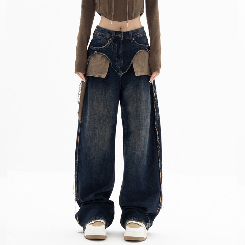 retro loose straight jeans, view 4 - MRSLM
