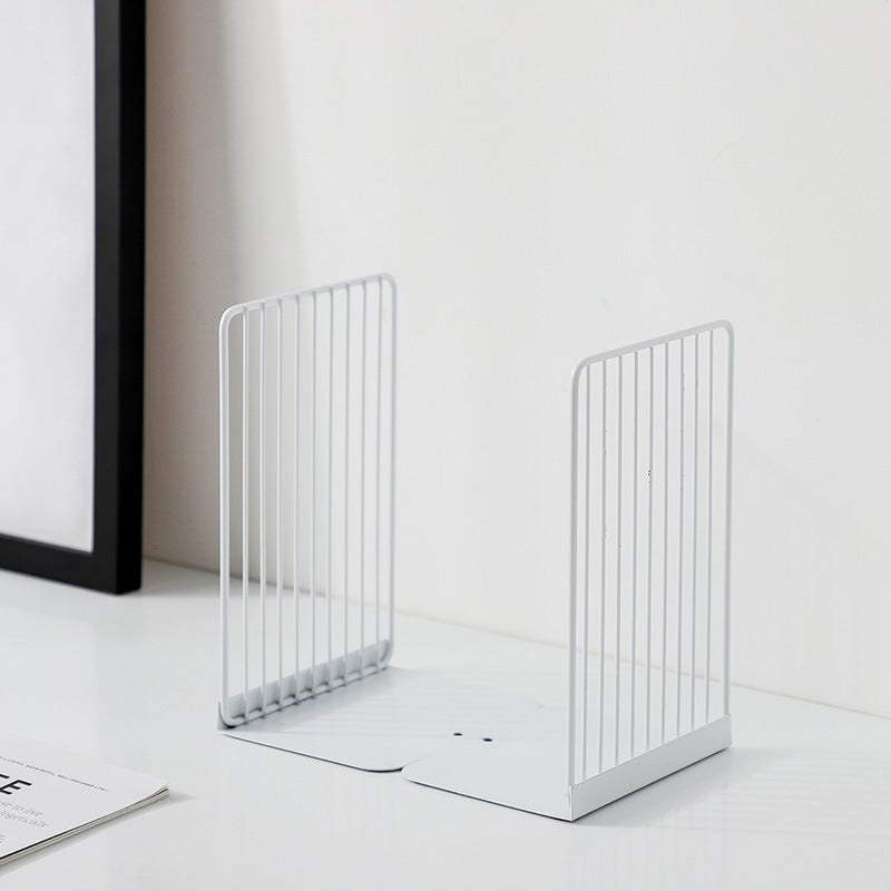 black and white iron bookends, view 10 - MRSLM