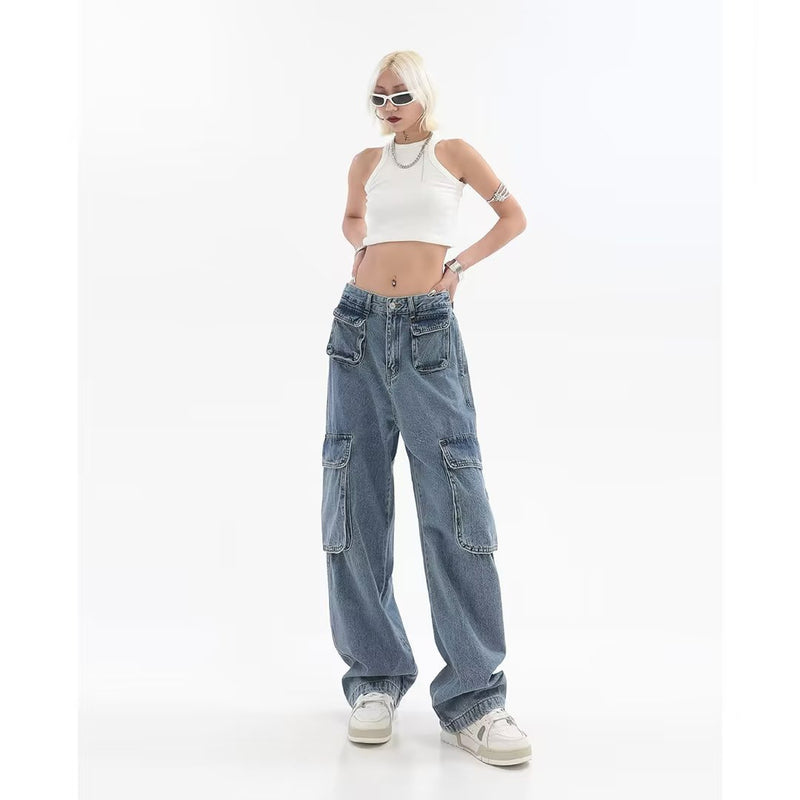 Women's multi-pocket straight jeans, view 5 - MRSLM