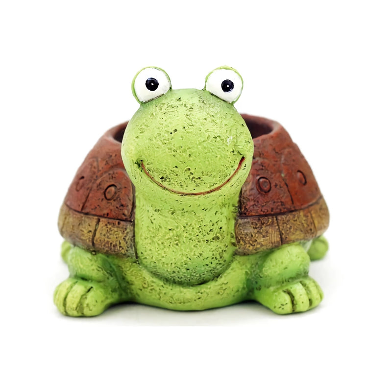 cartoon turtle planter, view 3 - MRSLM