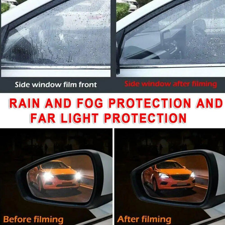 Anti-Fog Car Mirror & Window Protective Film (4Pcs Set)