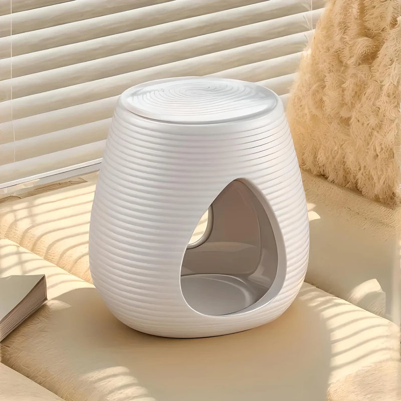 porcelain aroma burner candle holder, view 3 - MRSLM