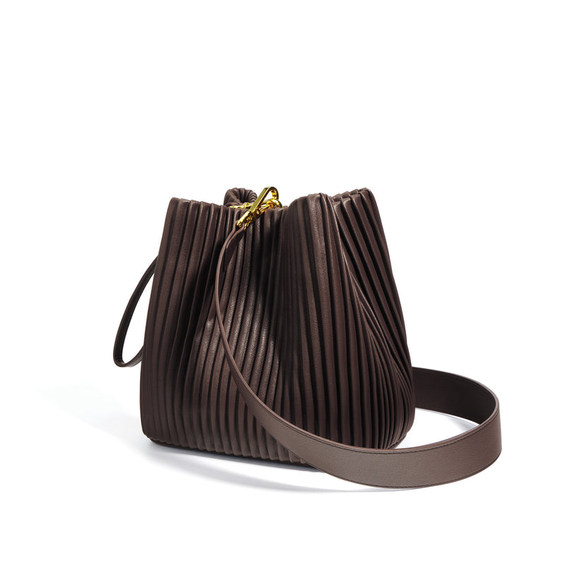 ruched bucket bag, view 6 - MRSLM