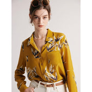 Mulberry silk printed blouse, view 3 - MRSLM