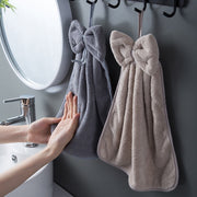 bowknot coral velvet hand towel, view 12 - MRSLM