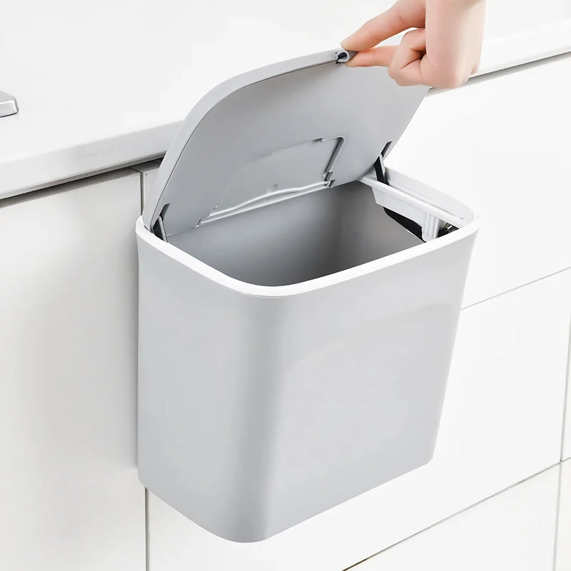 wall mounted slide cover trash can, view 9 - MRSLM