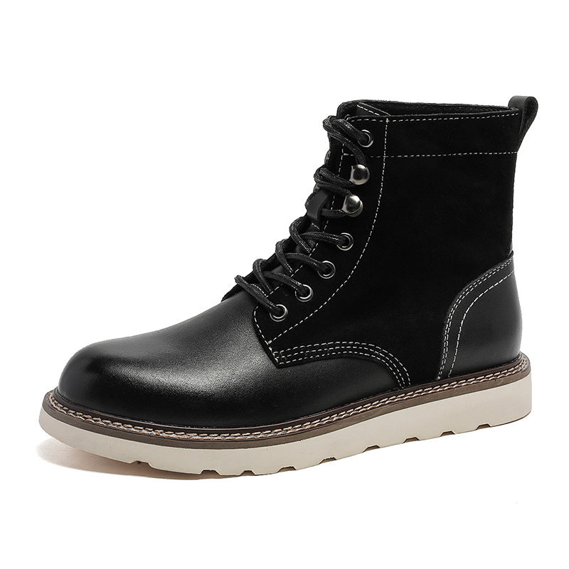 vintage leather military motorcycle boots, view 2 - MRSLM