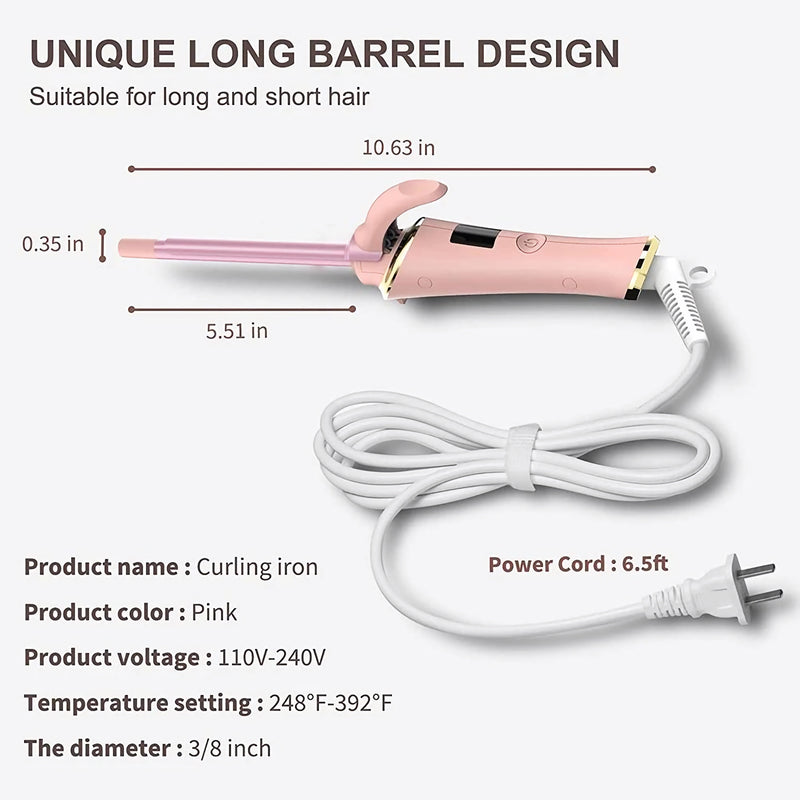 tourmaline ceramic curling iron, view 5 - MRSLM