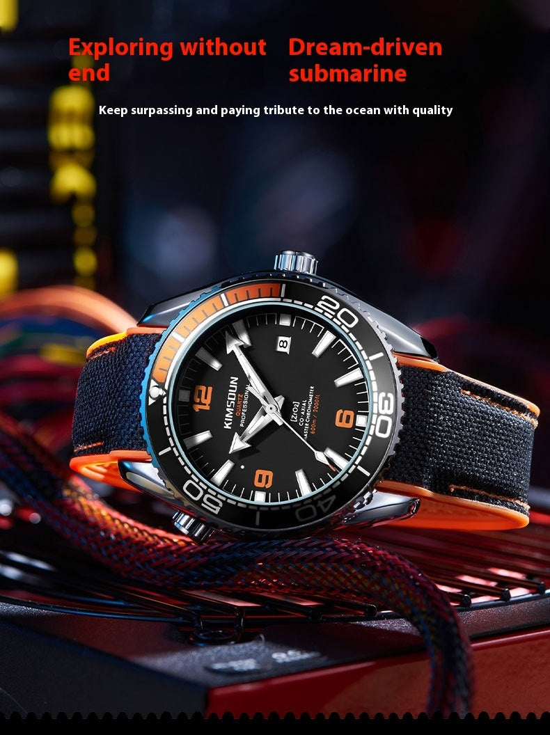 men's luminous hollow mechanical watch, view 9 - MRSLM