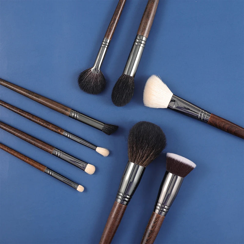 12-piece natural makeup brush set, view 5 - MRSLM