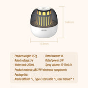 ultrasonic aroma diffuser with light, view 10 - MRSLM